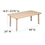 Flash Furniture Wren Rectangular Activity Table, 24" x 48", Height Adjustable, Natural (YUYCX001RECTBNT)~#|#~sp192322885_sc7