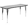 Flash Furniture Wren Rectangular Wave Activity Table, 26" x 60", Height Adjustable, Gray (XUA3060CONGYTA)~#|#~sp192323057_sc7
