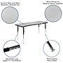 Flash Furniture Wren Rectangular Wave Activity Table, 26" x 60", Height Adjustable, Gray (XUA3060CONGYTA)~#|#~sp192323064_sc7
