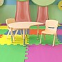 Flash Furniture Emmy Crescent Activity Table Set, Height Adjustable, 25.125" x 35.5", Natural (YU09332CIRTBLNT)~#|#~sp192323082_sc7