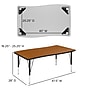 Flash Furniture Wren Rectangular Wave Activity Table, 28" x 47.5", Height Adjustable, Oak (XUA3048CONOAKTP)~#|#~sp192323088_sc7