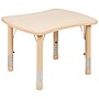 Flash Furniture Emmy Rectangular Activity Table Set, 21.875" x 26.625", Height Adjustable, Natural (YU09834RECTBLNA)~#|#~sp192323156_sc7