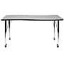 Flash Furniture Wren Rectangular Wave Mobile Activity Table, 26" x 60", Height Adjustable, Gray (XUA3060CONGYTAC)~#|#~sp192323175_sc7
