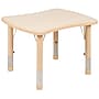 Flash Furniture Wren Rectangular Activity Table, 21.875" x 26.625", Height Adjustable, Natural (YU098RECTBLNT)~#|#~sp192323215_sc7