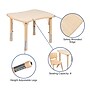 Flash Furniture Wren Rectangular Activity Table, 21.875" x 26.625", Height Adjustable, Natural (YU098RECTBLNT)~#|#~sp192323218_sc7
