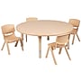 Flash Furniture Emmy 45" Round Activity Table Set, Height Adjustable, Natural (YCX53RNDTBLNAE)~#|#~sp192323444_sc7