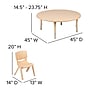 Flash Furniture Emmy 45" Round Activity Table Set, Height Adjustable, Natural (YCX53RNDTBLNAR)~#|#~sp192323487_sc7