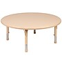 Flash Furniture Emmy 45" Round Activity Table Set, Height Adjustable, Natural (YCX53RNDTBLNAR)~#|#~sp192323489_sc7