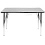 Flash Furniture Wren Rectangular Wave Activity Table, 28" x 47.5", Height Adjustable, Gray (XUA3048CONGYTA)~#|#~sp192323501_sc7