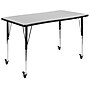 Flash Furniture Wren Rectangular Wave Mobile Activity Table, 28" x 47.5", Height Adjustable, Gray (XUA3048CONGYTAC)~#|#~sp192323506_sc7