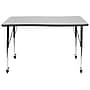 Flash Furniture Wren Rectangular Wave Mobile Activity Table, 28" x 47.5", Height Adjustable, Gray (XUA3048CONGYTAC)~#|#~sp192323518_sc7