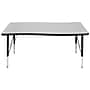 Flash Furniture Wren Rectangular Wave Activity Table, 28" x 47.5", Height Adjustable, Gray (XUA3048CONGYTP)~#|#~sp192323652_sc7