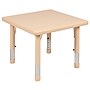 Flash Furniture Emmy Square Activity Table Set, 24" x 24", Height Adjustable, Natural (YCX23SQTBLNAR)~#|#~sp192323843_sc7