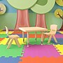 Flash Furniture Emmy Square Activity Table Set, 24" x 24", Height Adjustable, Natural (YCX23SQTBLNAR)~#|#~sp192323845_sc7
