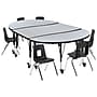 Flash Furniture Emmy Oval Wave Mobile Activity Table Set, 47.5" x 76", Height Adjustable, Grey/Black (XUG2C304C48GTPC)~#|#~sp192323938_sc7