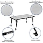 Flash Furniture Emmy Oval Wave Mobile Activity Table Set, 47.5" x 76", Height Adjustable, Grey/Black (XUG2C304C48GTPC)~#|#~sp192323953_sc7