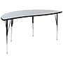 Flash Furniture Wren Half Circle Wave Activity Table, Height Adjustable, 60'', Gray (XUA60HCIRCGYTA)~#|#~sp192324044_sc7