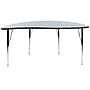 Flash Furniture Wren Half Circle Wave Activity Table, Height Adjustable, 60'', Gray (XUA60HCIRCGYTA)~#|#~sp192324052_sc7