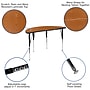Flash Furniture Wren Half Circle Wave Activity Table, Height Adjustable, 47.5'', Oak (XUA48HCIRCOAKTA)~#|#~sp192324176_sc7