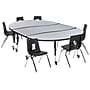 Flash Furniture Emmy Oval Wave Mobile Activity Table Set, 60" x 86", Height Adjustable, Grey/Black (XUG4C306C60GTPC)~#|#~sp192324555_sc7