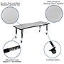 Flash Furniture Emmy Oval Wave Mobile Activity Table Set, 60" x 86", Height Adjustable, Grey/Black (XUG4C306C60GTPC)~#|#~sp192324568_sc7