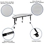 Flash Furniture Emmy 47.5" Round Mobile Activity Table Set, Height Adjustable, Gray/Black (XUG14CHA4HCGTPC)~#|#~sp192324669_sc7
