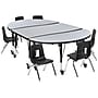 Flash Furniture Emmy Oval Wave Mobile Activity Table Set, 47.5" x 76", Height Adjustable, Grey/Black (XUG4C304C48GTPC)~#|#~sp192324680_sc7