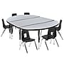 Flash Furniture Emmy Oval Wave Activity Table Set, 47.5" x 76", Height Adjustable, Gray/Black (XUG12C304C48GTP)~#|#~sp192325324_sc7
