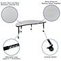 Flash Furniture Wren Half Circle Wave Mobile Activity Table, Height Adjustable, 60'', Gray (XUA60HCIRCGYTPC)~#|#~sp192325397_sc7