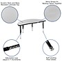 Flash Furniture Emmy 47.5" Round Activity Table Set, Height Adjustable, Gray/Black (XUG14CHA48HCGTP)~#|#~sp192325896_sc7