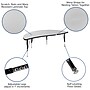 Flash Furniture Emmy 60" Round Activity Table Set, Height Adjustable, Gray/Black (XUG12CHA60HCGTP)~#|#~sp192325939_sc7