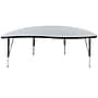 Flash Furniture Wren Half Circle Wave Activity Table, Height Adjustable, 60'', Gray (XUA60HCIRCGYTP)~#|#~sp192326185_sc7