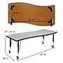 Flash Furniture Wren Rectangular Wave Mobile Activity Table, 26" x 60", Height Adjustable, Gray (XUA3060CONGYTPC)~#|#~sp192326363_sc7