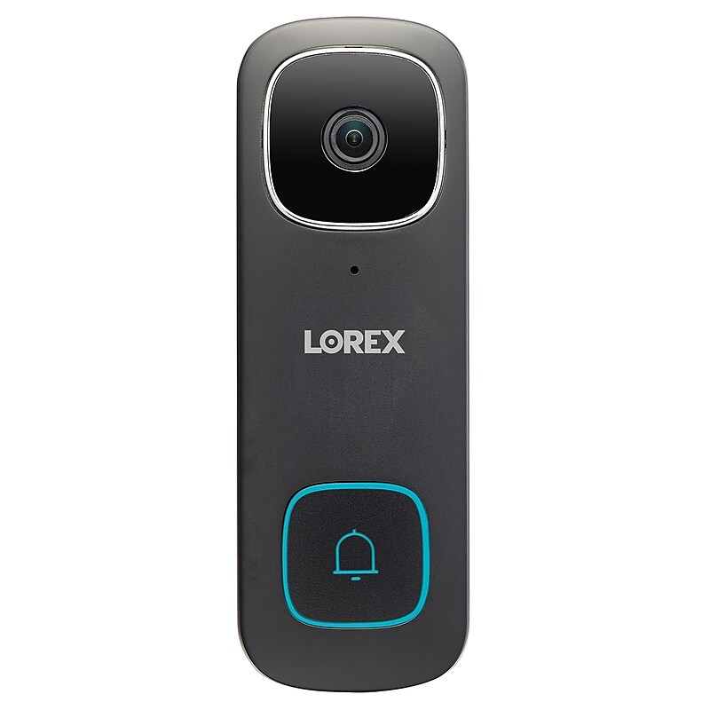Lorex 2K QHD Wired Smart Video Doorbell, Black (LORB451AJDBE) image 1