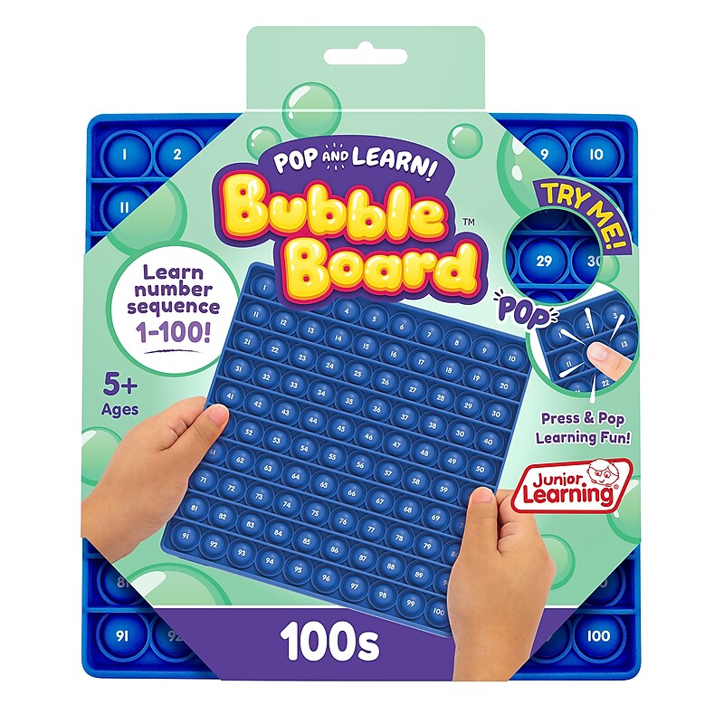 Junior Learning 100s Pop and Learn Bubble Board (JRL676) image 1