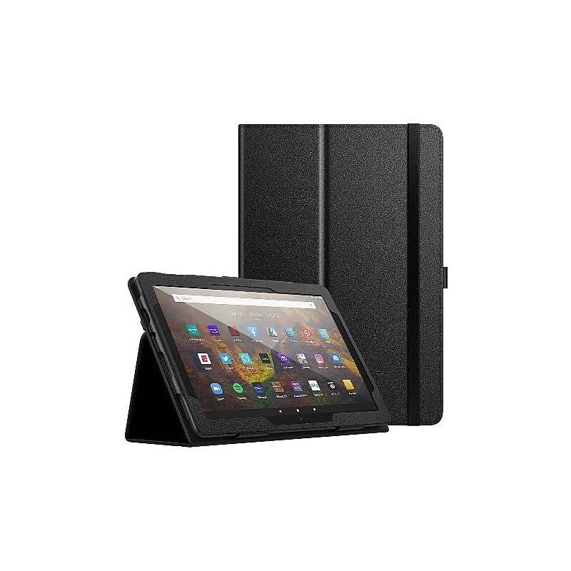 SaharaCase Bi-Fold Folio Case for Amazon Fire HD 10 (2021), Black (TB00115) image 1