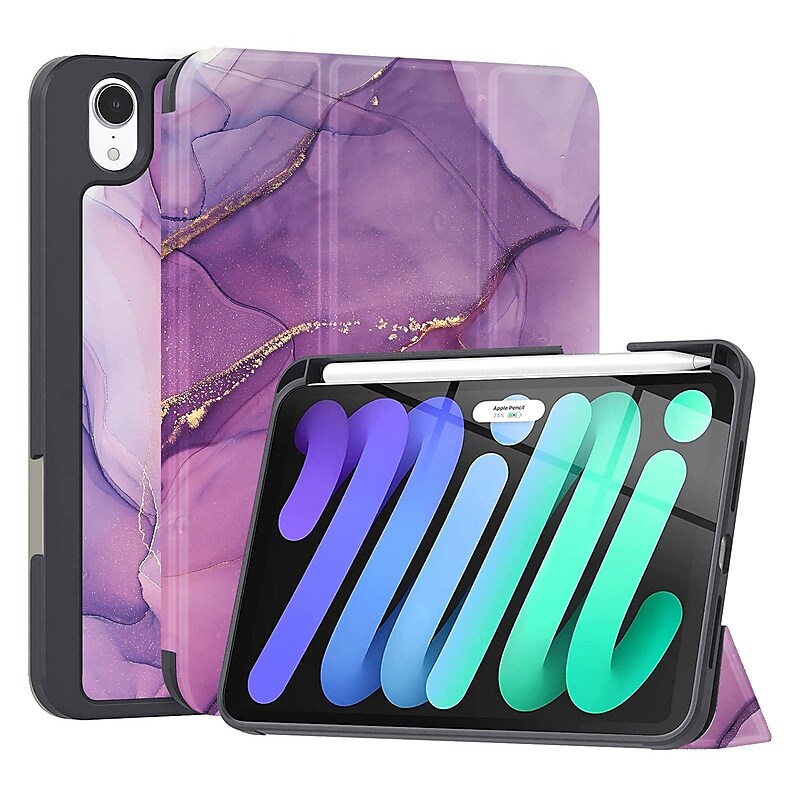 SaharaCase Folio Case for Apple iPad mini A17 Pro & 6th Generation 2021, Purple Marble (TB00050) image 1