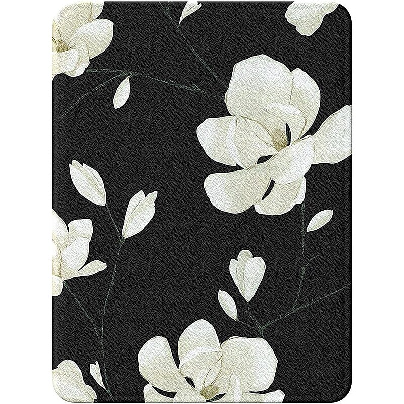 SaharaCase Hand Strap Folio Case for Amazon Kindle Paperwhite (11th Generation, 2021-2023 Release), Black Floral (TB00189) image 1