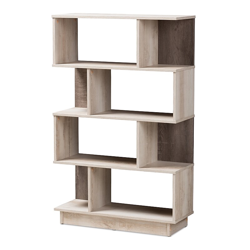 Baxton Studio Teagan 50" H Bookcase, Oak Brown (146-8300-HiT) image 1