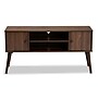 Baxton Studio Alard 4-Shelf Wood TV Stand, Walnut, Screens up to 52" (159-9850-HiT)~#|#~sp195586726_sc7
