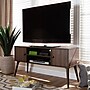 Baxton Studio Alard 4-Shelf Wood TV Stand, Walnut, Screens up to 52" (159-9850-HiT)~#|#~sp195586730_sc7