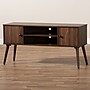 Baxton Studio Alard 4-Shelf Wood TV Stand, Walnut, Screens up to 52" (159-9850-HiT)~#|#~sp195586731_sc7