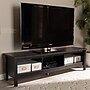 Baxton Studio Callie 3-Shelf Wood TV Stand, Wenge Dark Brown, Screens up to 64" (146-8291-HiT)~#|#~sp195586862_sc7