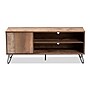 Baxton Studio Iver 3-Shelf Wood TV Stand, Rustic Oak and Black, Screens up to 52" (159-9853-HiT)~#|#~sp195586936_sc7