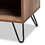 Baxton Studio Iver 3-Shelf Wood TV Stand, Rustic Oak and Black, Screens up to 52" (159-9853-HiT)~#|#~sp195586938_sc7