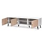 Baxton Studio Bastien 6-Shelf Wood TV Stand, White and Oak Brown, Screens up to 78" (148-8977-HiT)~#|#~sp195656077_sc7