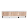 Baxton Studio Bastien 6-Shelf Wood TV Stand, White and Oak Brown, Screens up to 78" (148-8977-HiT)~#|#~sp195656078_sc7