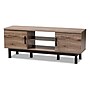 Baxton Studio Arend 6-Shelf Wood TV Stand, Oak and Black, Screens up to 66" (152-9176-HiT)~#|#~sp195656085_sc7