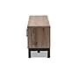 Baxton Studio Arend 6-Shelf Wood TV Stand, Oak and Black, Screens up to 66" (152-9176-HiT)~#|#~sp195656088_sc7