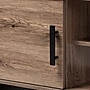 Baxton Studio Arend 6-Shelf Wood TV Stand, Oak and Black, Screens up to 66" (152-9176-HiT)~#|#~sp195656089_sc7